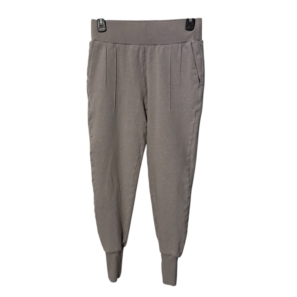 VARLEY Extra Small Taupe Seam Detail Pleated Jogger Lounge Sweatpants